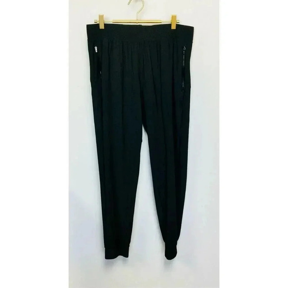 Athletic Works Womens Gray Flat Front Pockets Elastic Waist Jogger Pants Medium - Picture 2 of 13